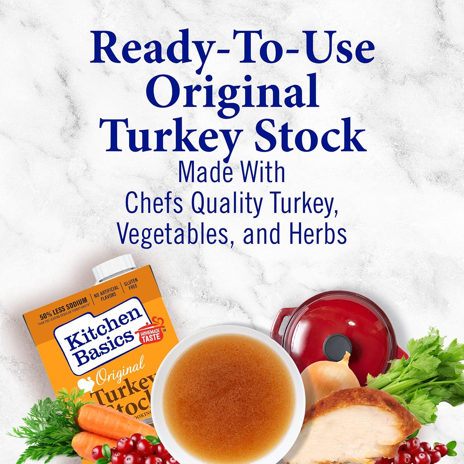50% reduced sodium content compared to leading broth competitor