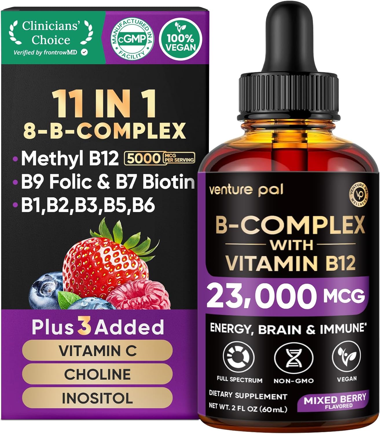 5000 mcg methylcobalamin (b12) per serving for energy conversion