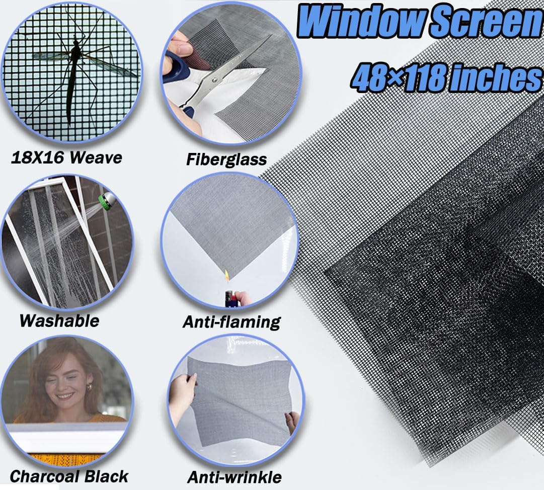 50ft vinyl spline at 0.137" diameter compatible with most standard window grooves