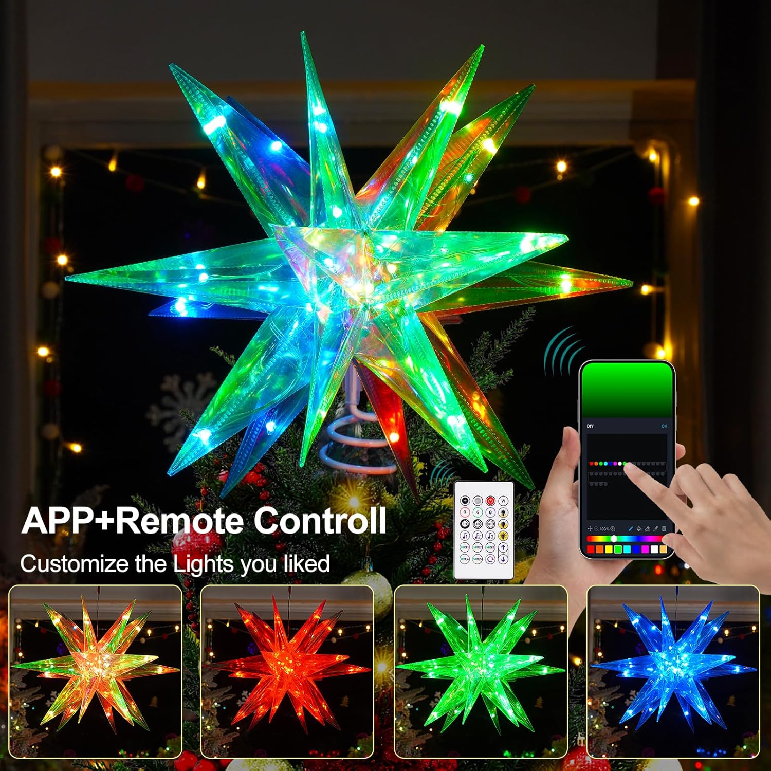 54 individually addressable rgb led beads producing 16 million colors