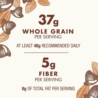 5g dietary fiber per serving (with 8g total fat from almonds and chocolate)