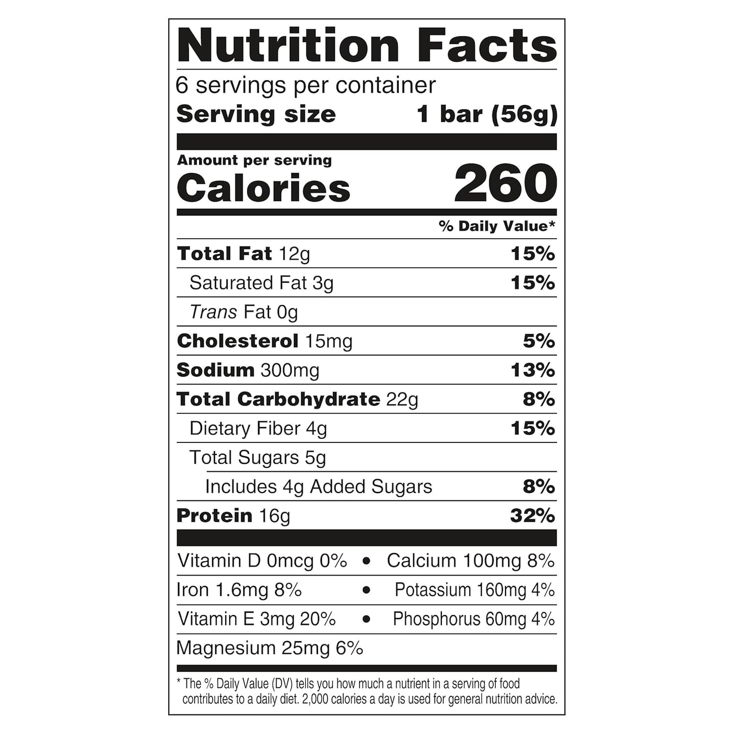 5g sugar per bar (60% less than original clif builders)