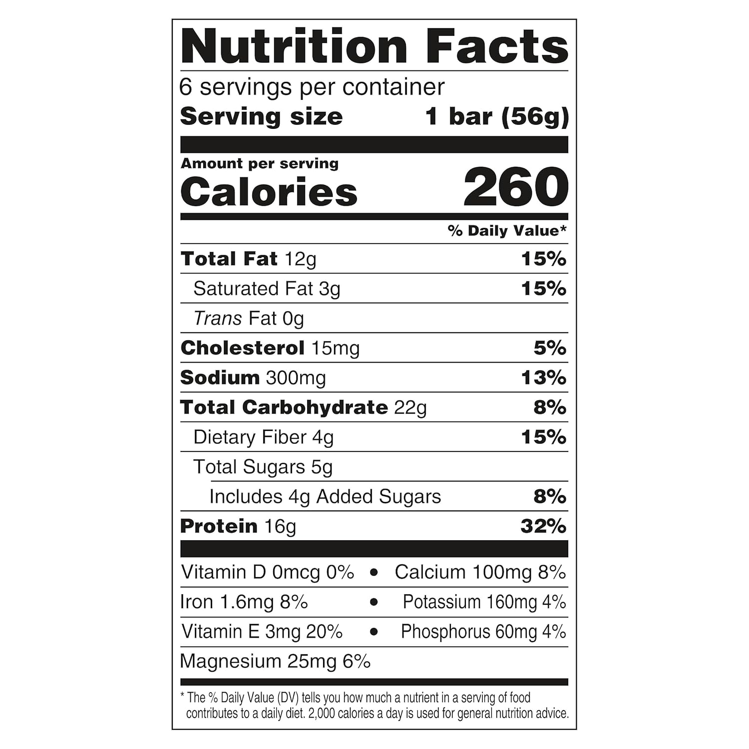 5g sugar per bar (60% less than original clif builders)
