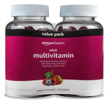 Amazon Basics Mixed Berry & Cherry Adult Multivitamin Gummies – 150 Ct, 75-Day Desk-Drawer Multivitamin for Focused Professionals