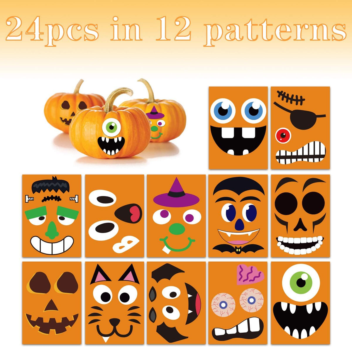 5x7 inch sheet size covering standard jack-o-lantern surface area