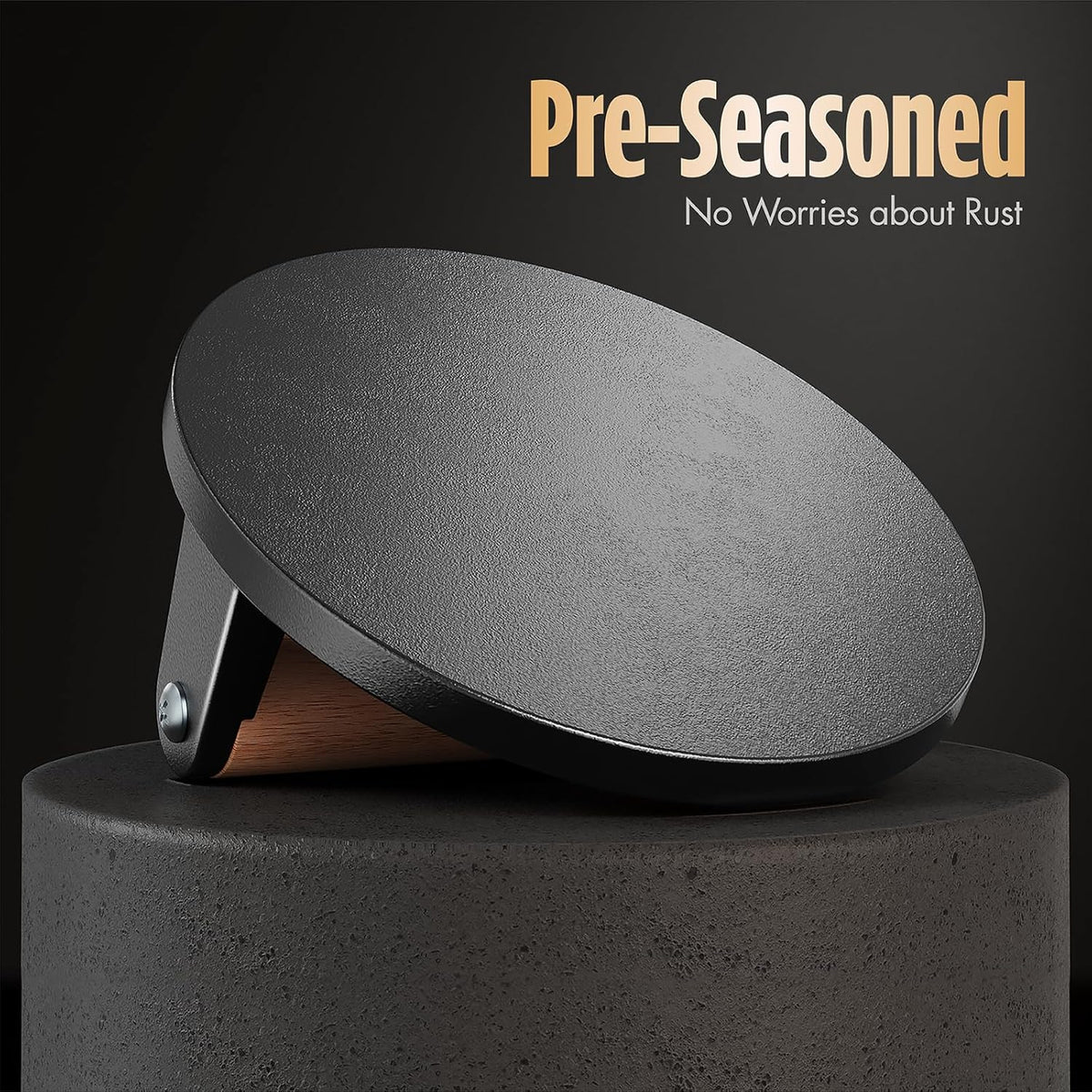 6.6-inch round flat press surface