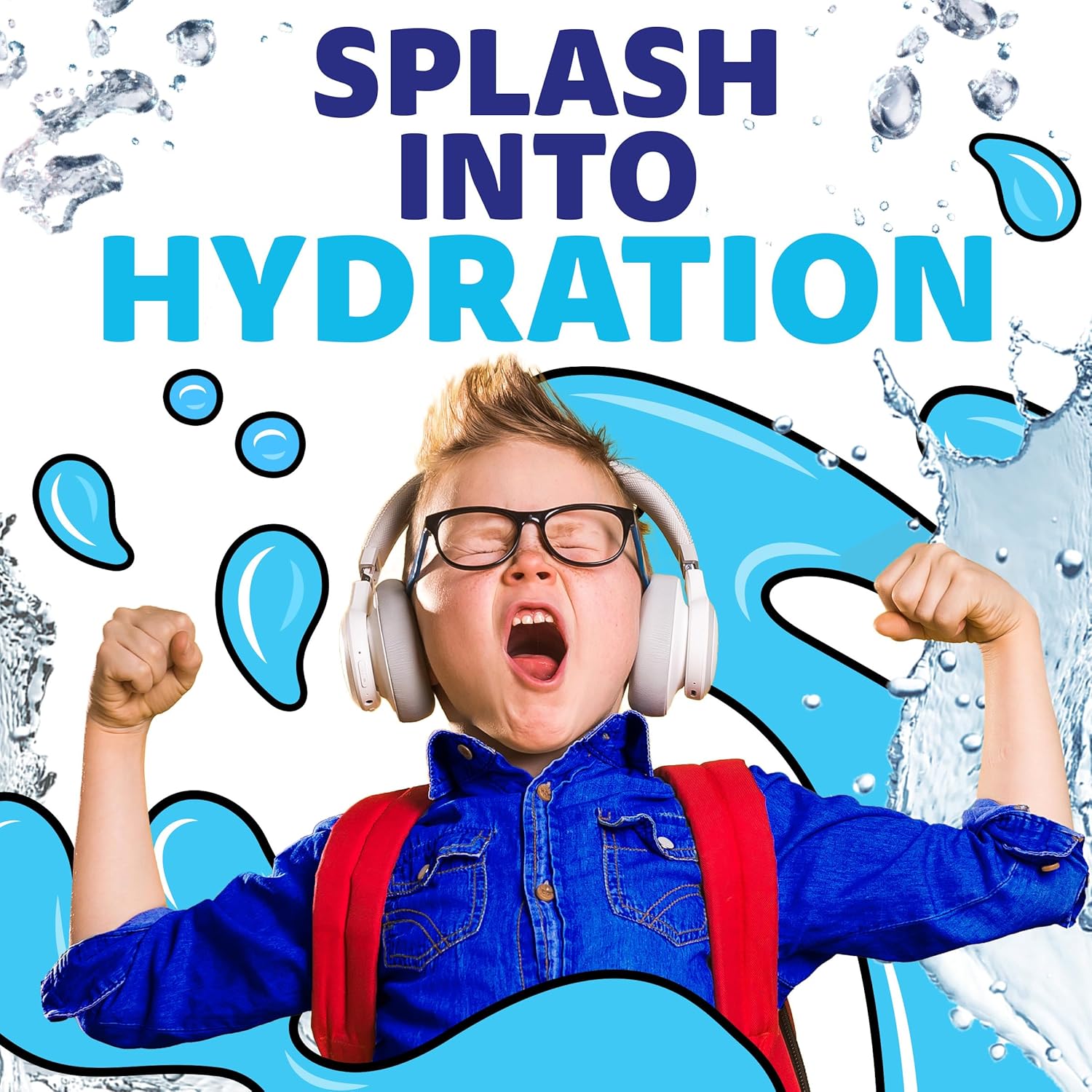 6 fl oz squeezable, spill-resistant pouches designed for kid grip and lunchbox fit