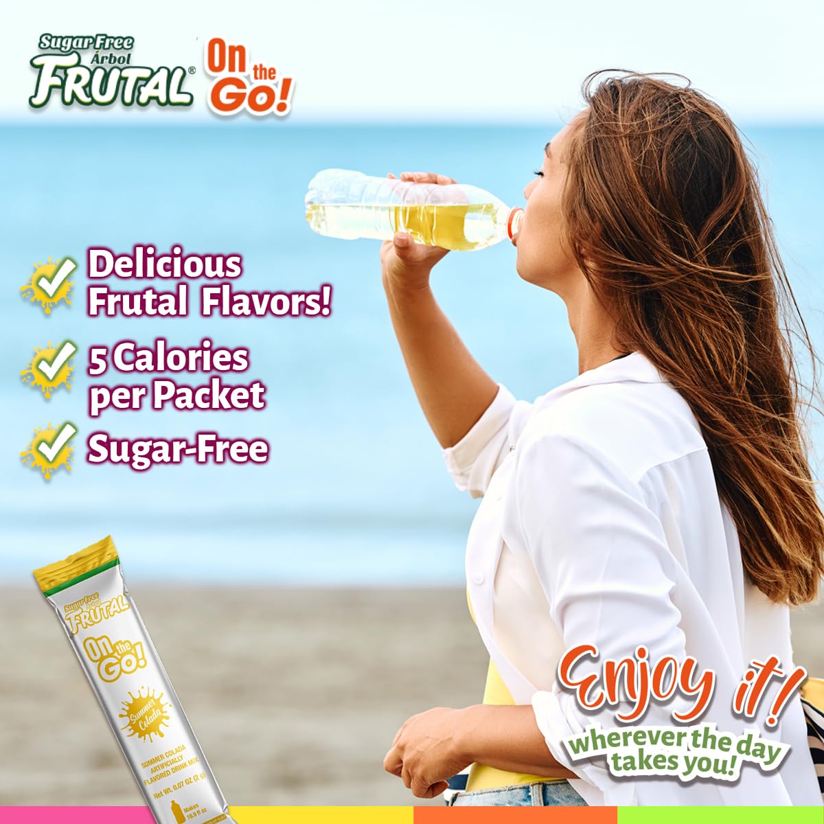 6 fruit flavors available: pina colada, citrus punch, mango peach, grape, green apple, strawberry kiwi