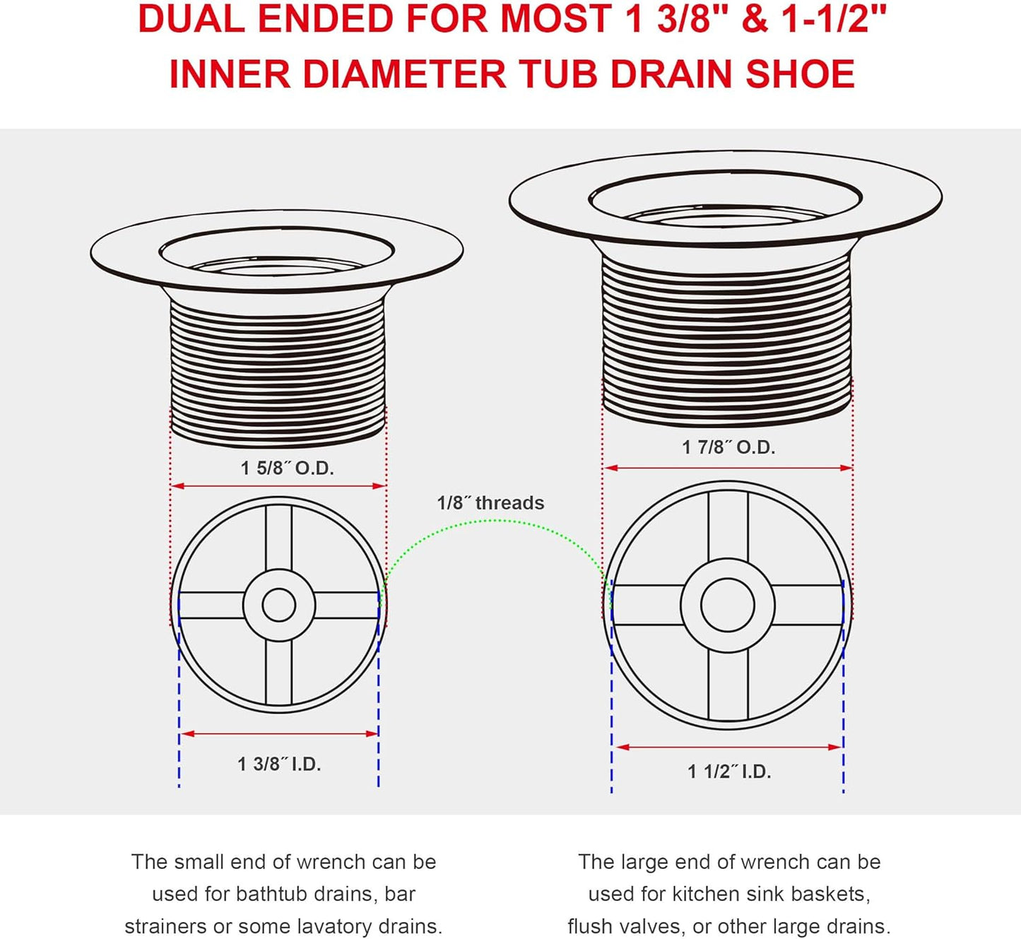 6-inch compact length for maneuverability in tight drain spaces