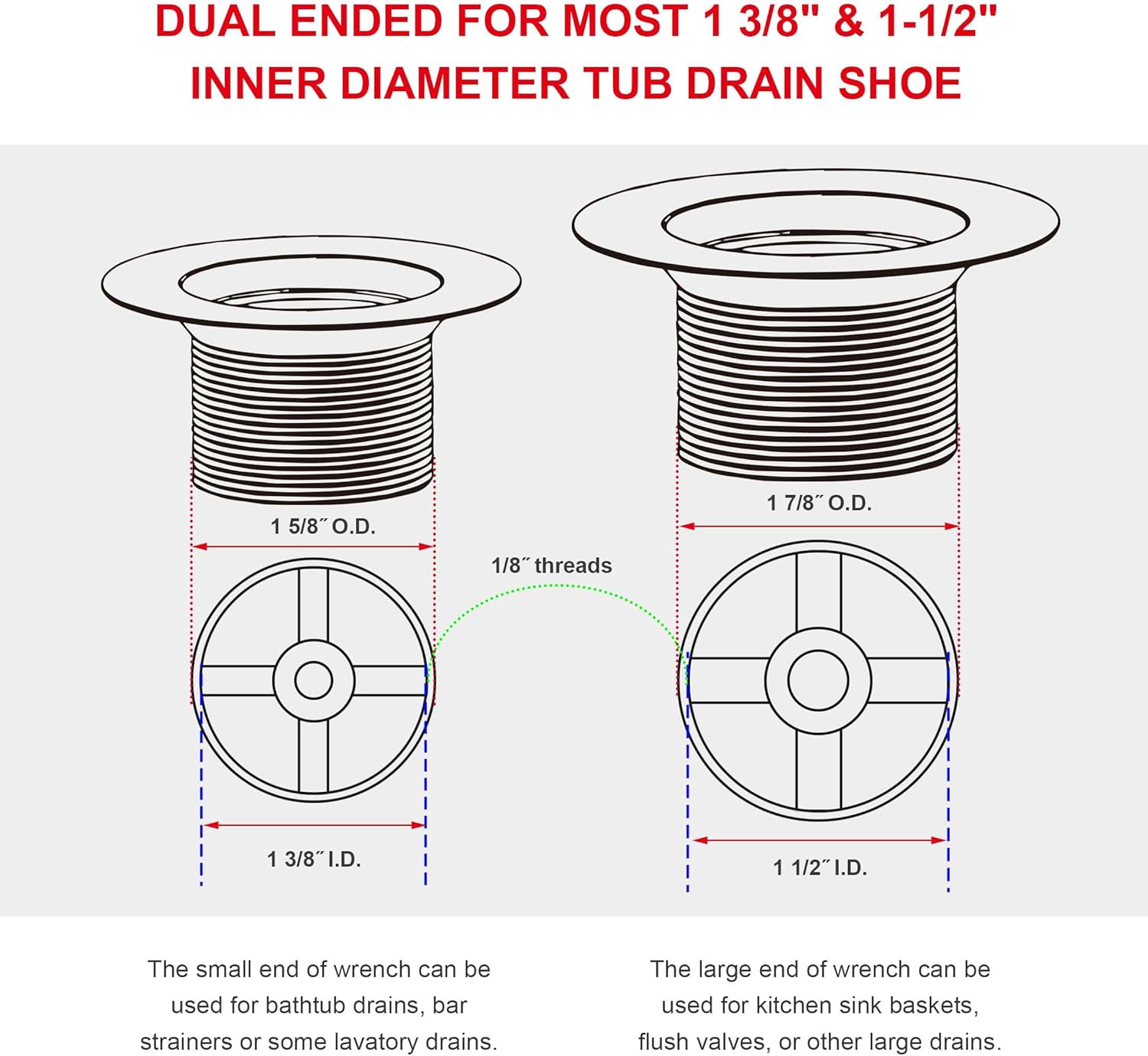 6-inch compact length for maneuverability in tight drain spaces