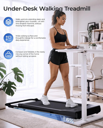 6% manual incline with three-speed range of 0.6-3.8 mph