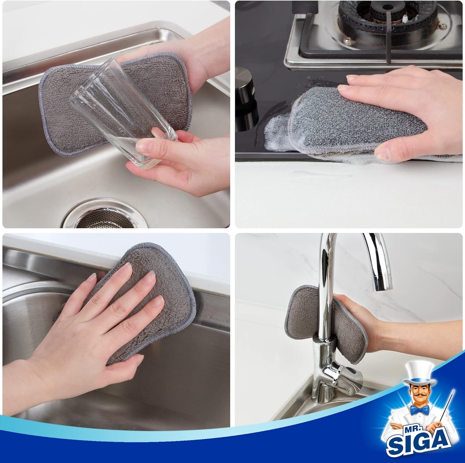 6-pack bundle made of microfiber, nylon, and pp materials