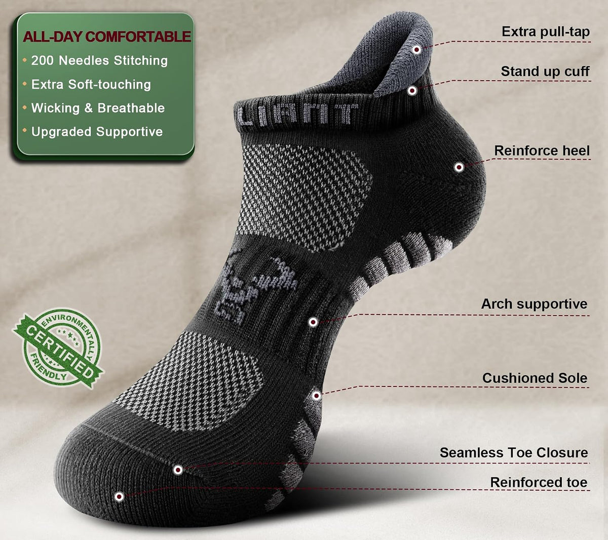 6-pair multi-pack format with assorted color options
