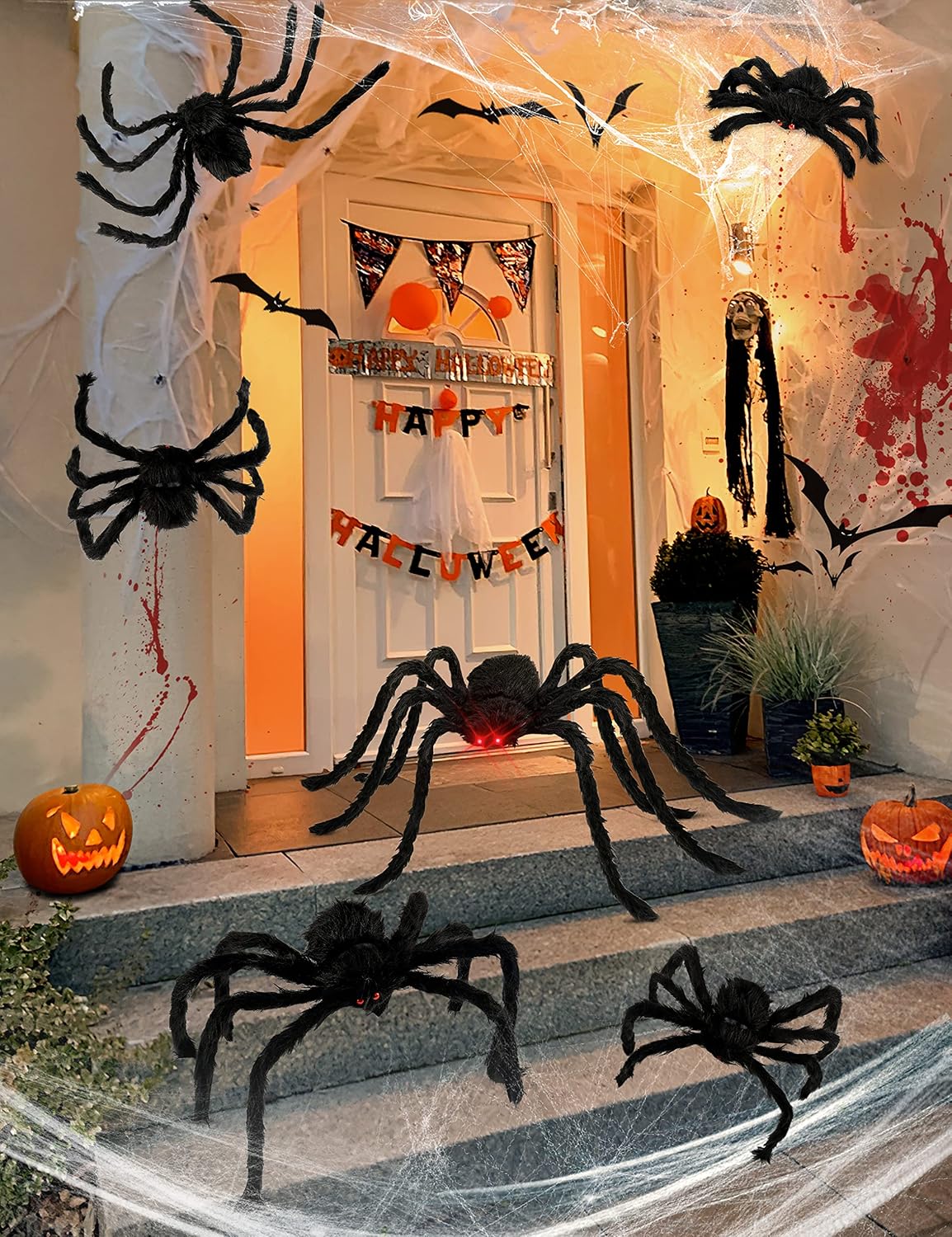 6-piece set with sizes ranging from 12 to 47 inches including the largest 47-inch statement spider