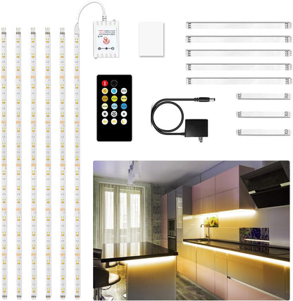 6 pre-cut led strips totaling 180 individual leds producing 1500 lumens