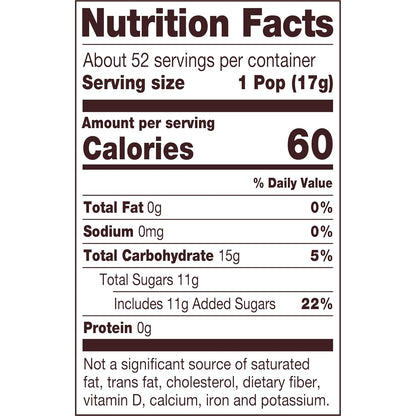 60 calories per lollipop for lighter snacking