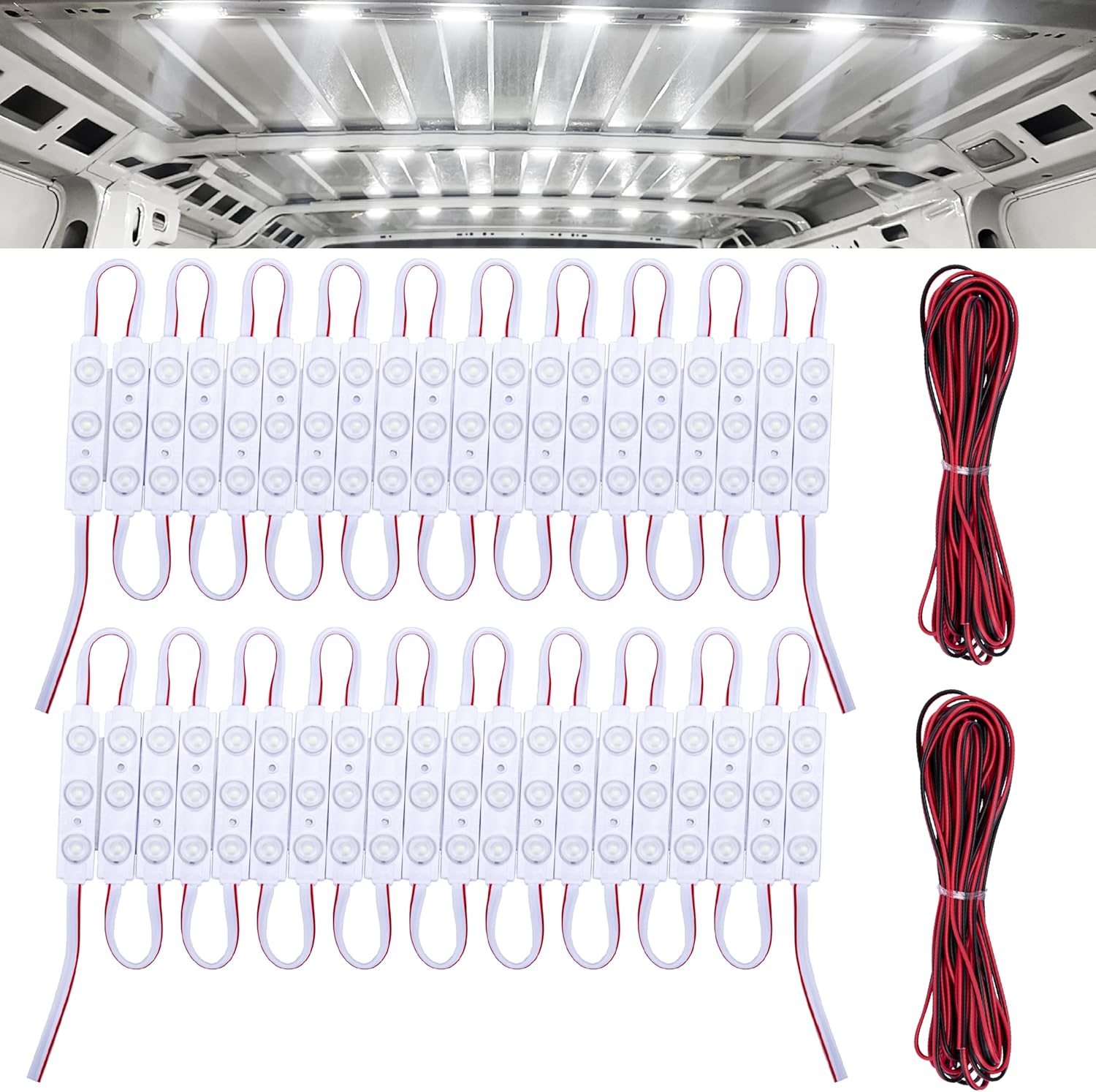 60 led (20 modules) and 120 led (40 modules) variant options for different coverage needs