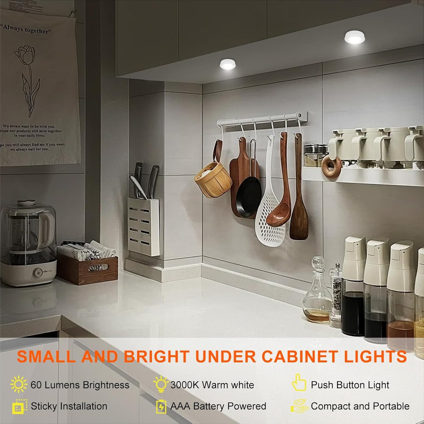 60-lumen led output with 3000k soft warm-white glow