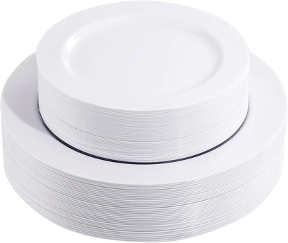 60-piece set consisting of 30 10.25-inch dinner plates and 30 7.5-inch dessert plates
