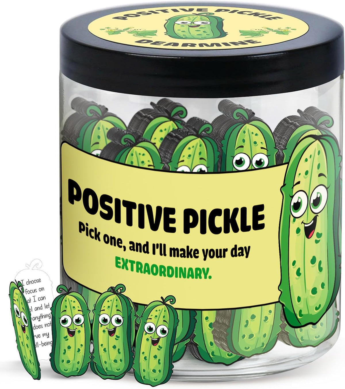 60 positive affirmation cards included in each jar