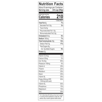 6g of fiber per serving (good source of fiber)