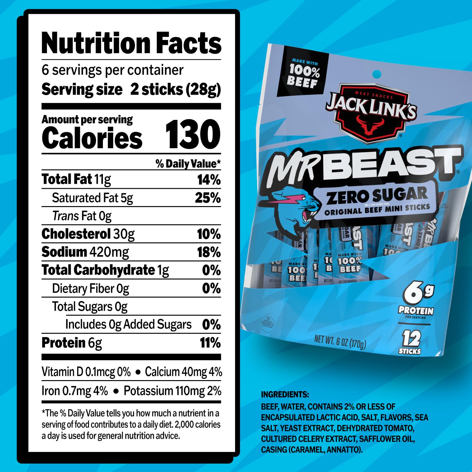 6g protein per 2 individually-wrapped mini sticks