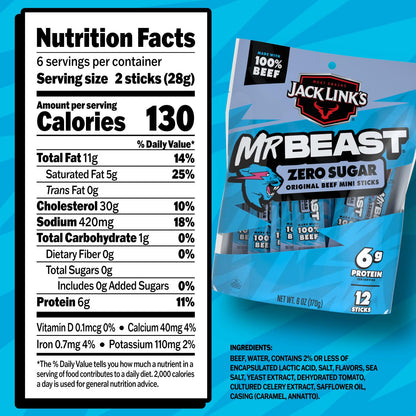 6g protein per 2 individually-wrapped mini sticks