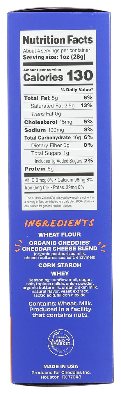 6g protein per serving (2x competing cheese crackers)