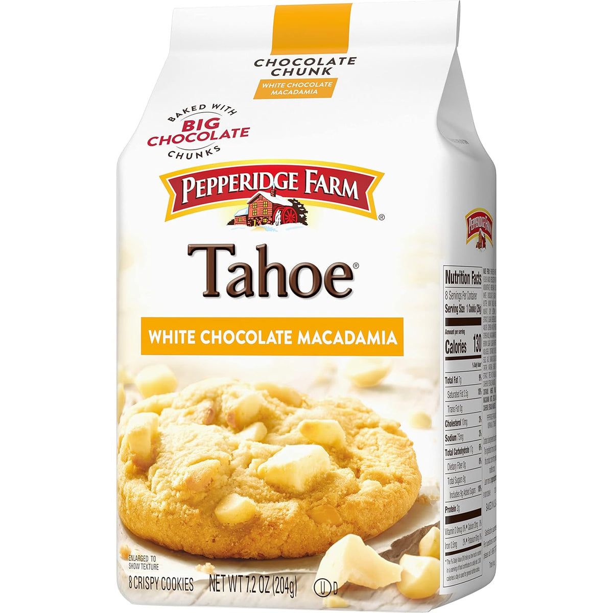 7.2 oz resealable pouch containing 8 individually-portioned cookies