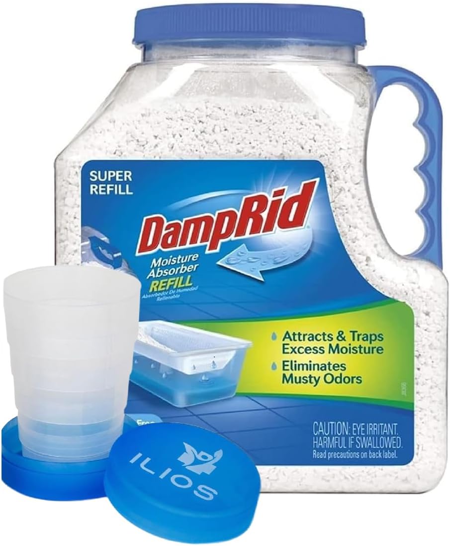 7.5 lb high-capacity refillable container with crystal-based moisture-absorbing formula