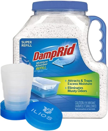 7.5 lb high-capacity refillable container with crystal-based moisture-absorbing formula