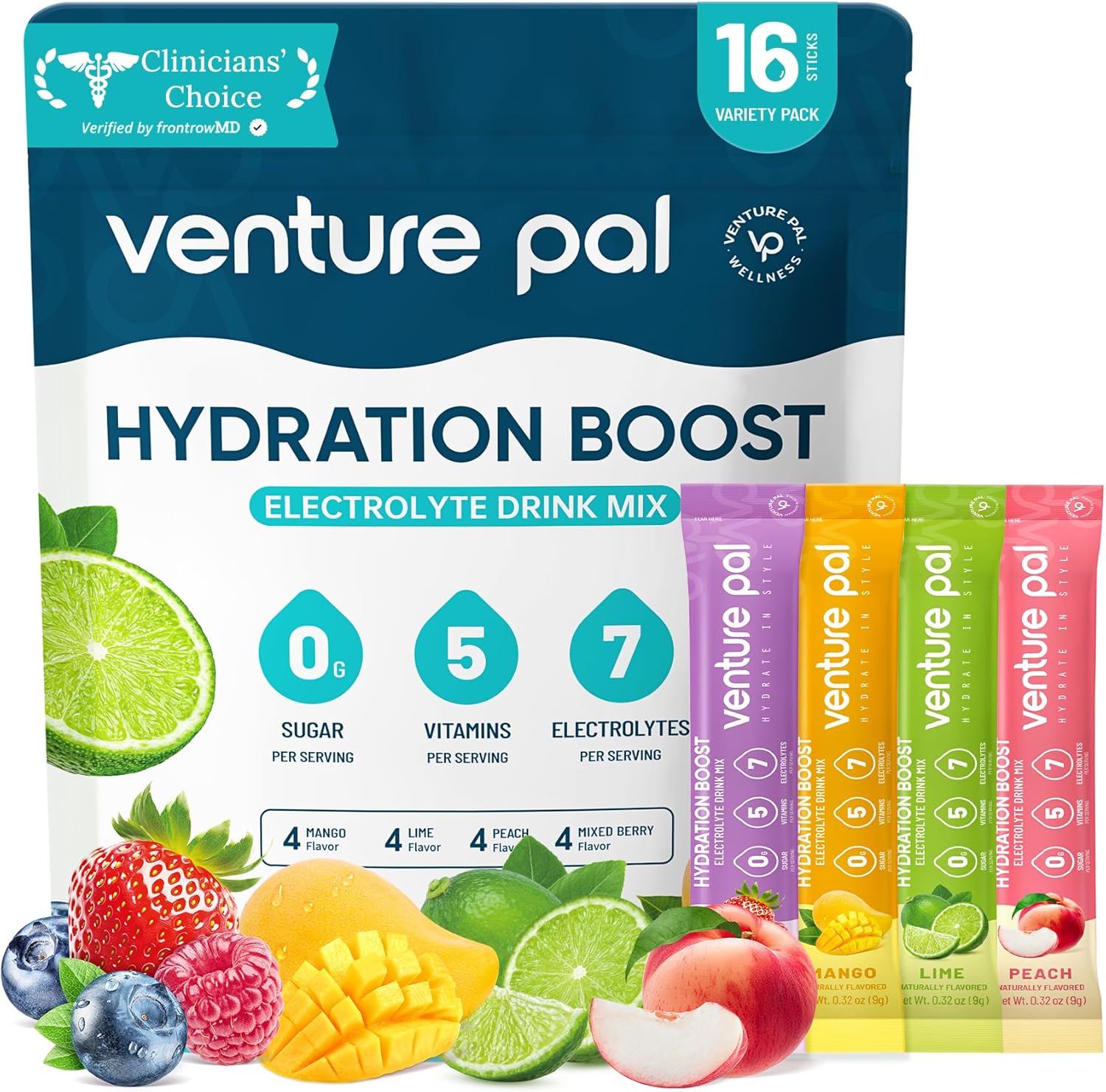 7 essential electrolytes (na, k, mg, ca, zn, cl, citric acid) at aha-recommended levels — 400mg sodium and 300mg potassium