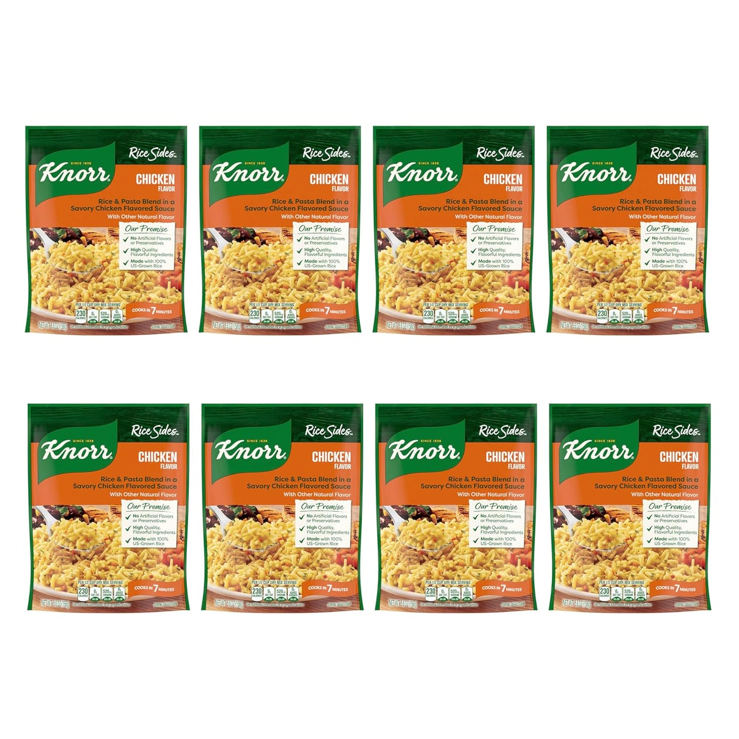 7-minute cook time on stovetop or microwave