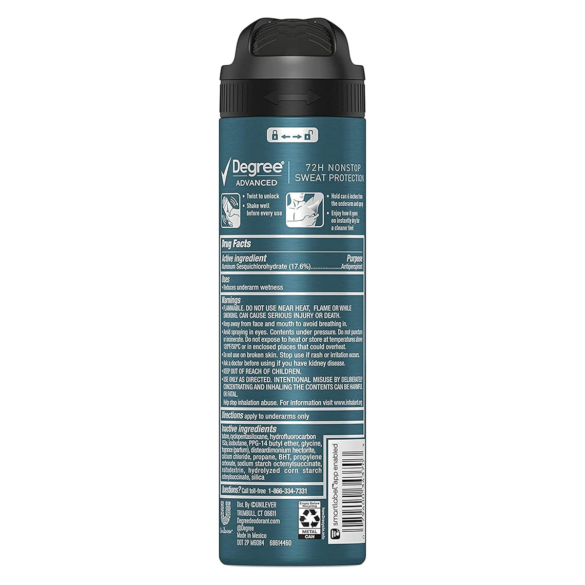 72-hour sweat and odor protection claim