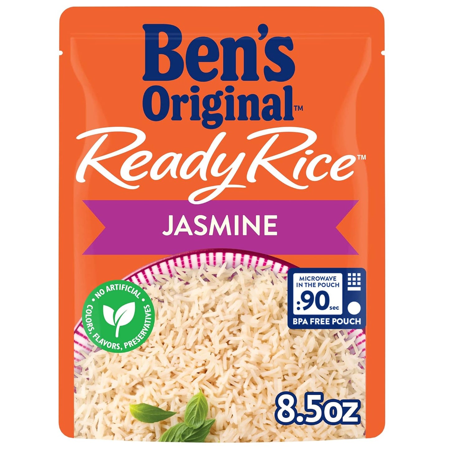 8.5 oz microwaveable pouch that heats fully in 90 seconds