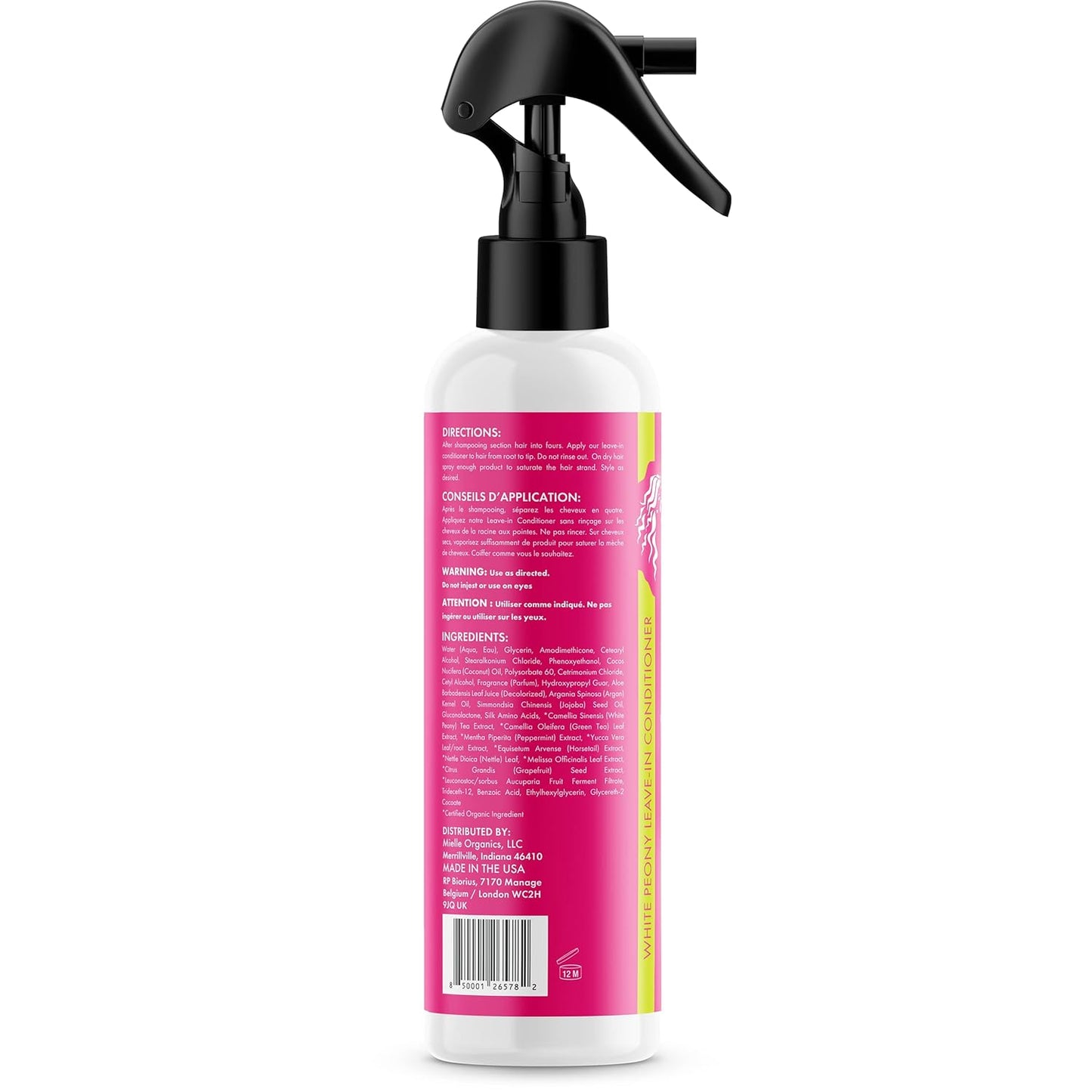 8 fl oz leave-in spray bottle for easy, even application on damp or dry hair