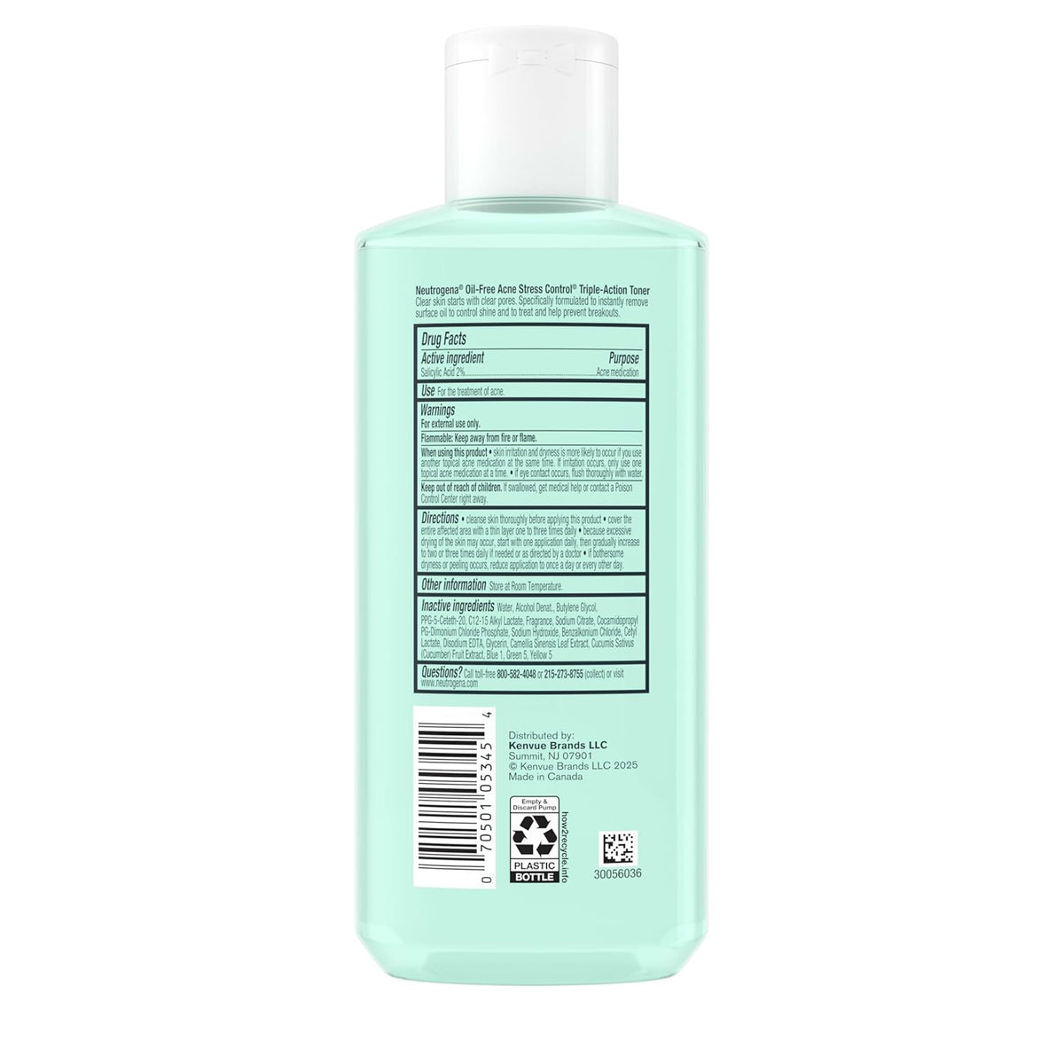 8 fl oz liquid toner format applied with a soaked cotton pad after cleansing