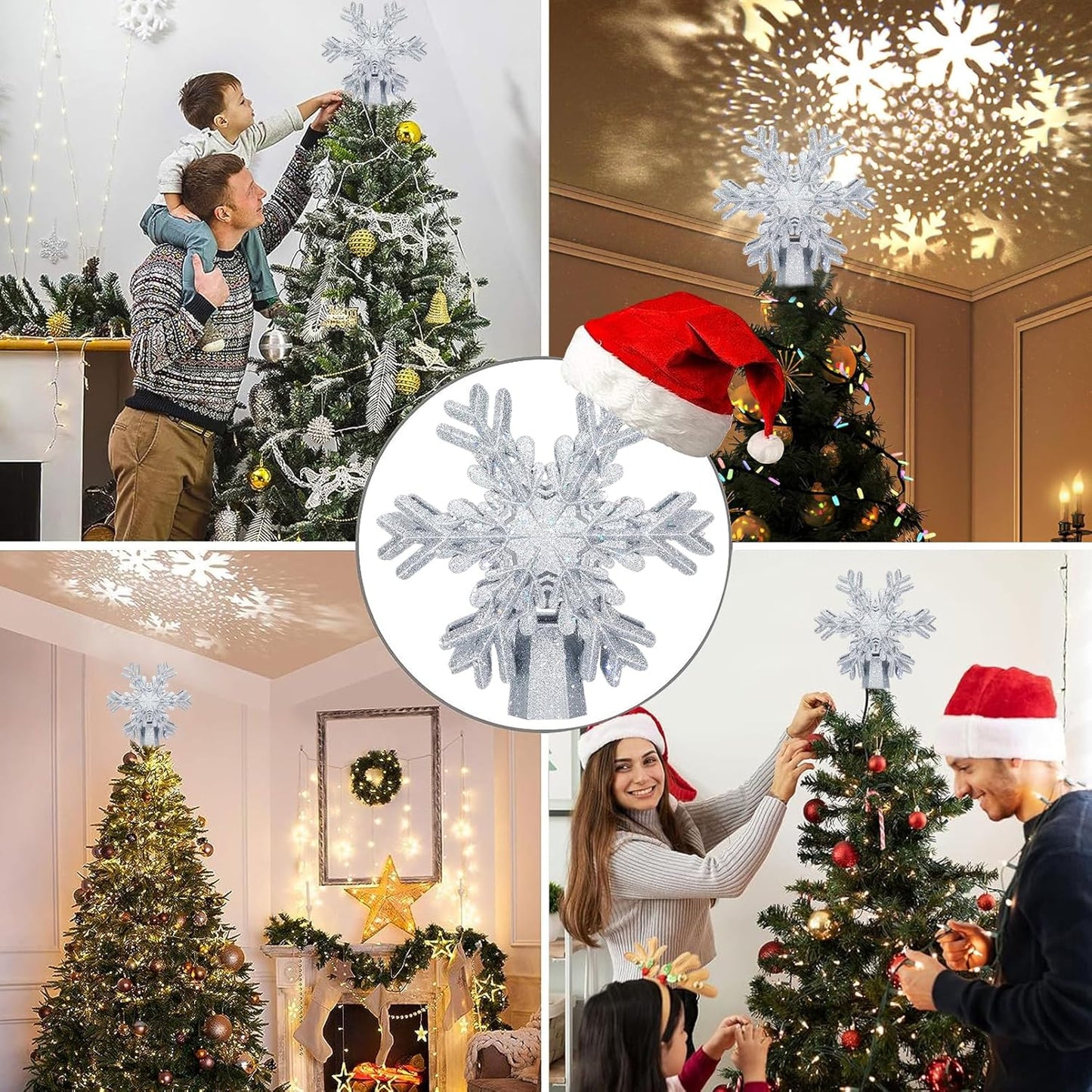 8-foot power cord for flexible placement away from the tree