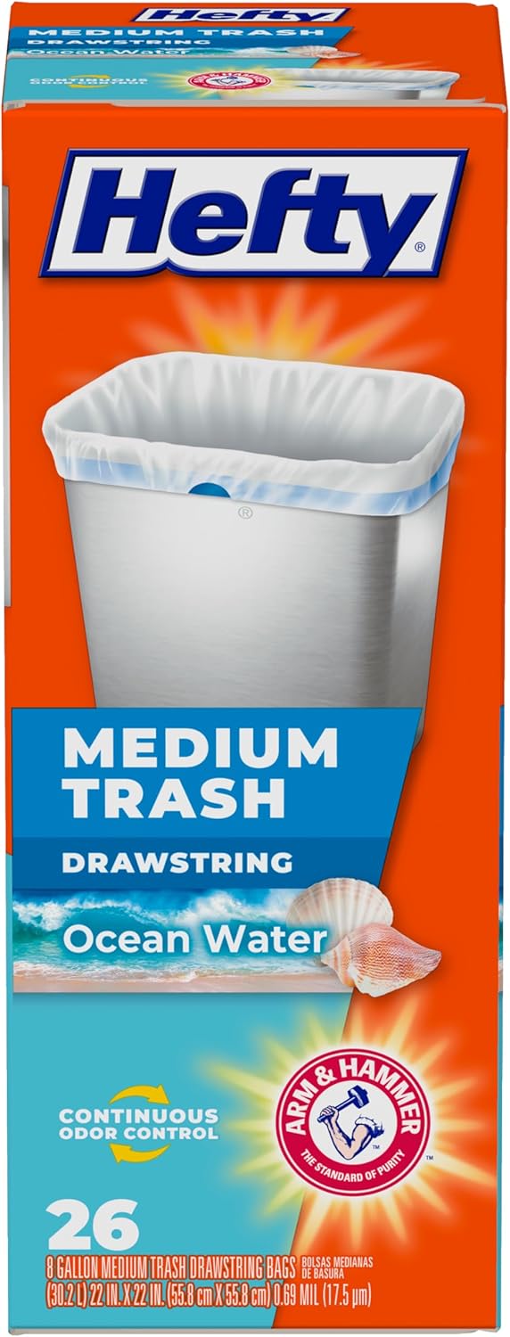 8 gallon medium capacity sized for bathroom, bedroom, and office trash cans