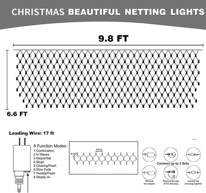 8 lighting modes including combination, waves, sequential, slo glo, chasing/flash, slow fade, twinkle/flash, and steady on