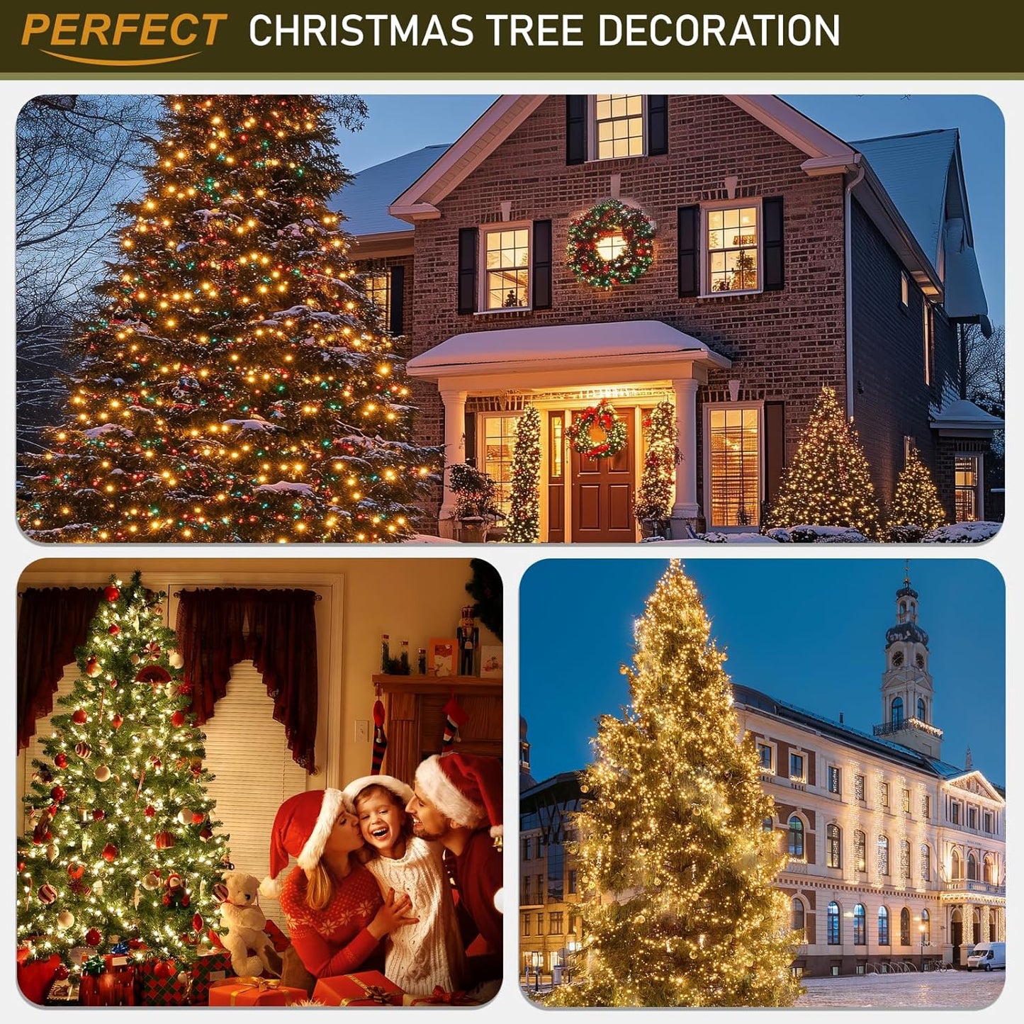 8 lighting modes including steady on, twinkle, slow fade, chasing/flash, sequential, and waves