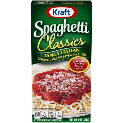 8 oz box yielding 4 servings for family-sized portions