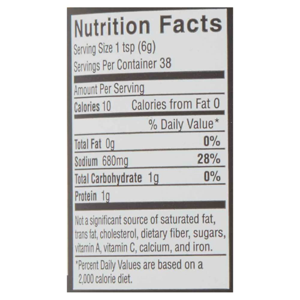 8 oz jar providing 38 servings