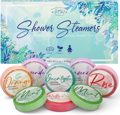 8-pack of 40g shower steamer tablets (2x larger than standard 20g)