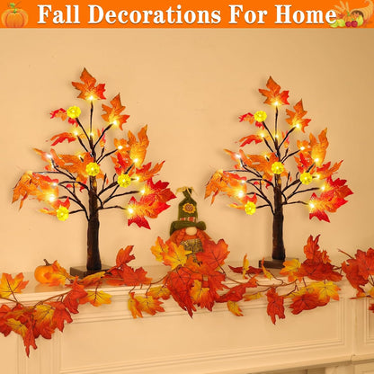 TURNMEON Flameless Fall Maple Tree – Smoke-Free Decor Safe Around Kids and Pets