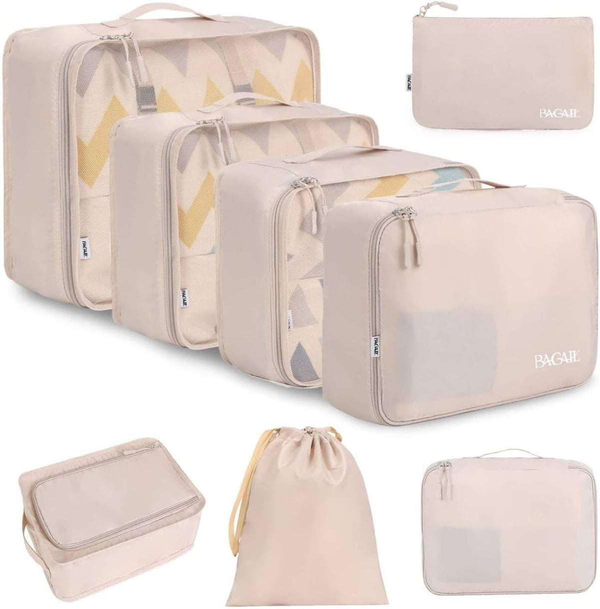 8-piece set with multiple graduated sizes (12"l x 11"w x 4.7"h main dimensions)