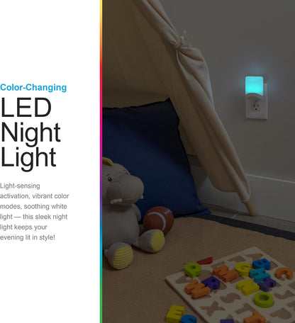 8 selectable colors (red, green, blue, pink, orange, purple, yellow, teal)