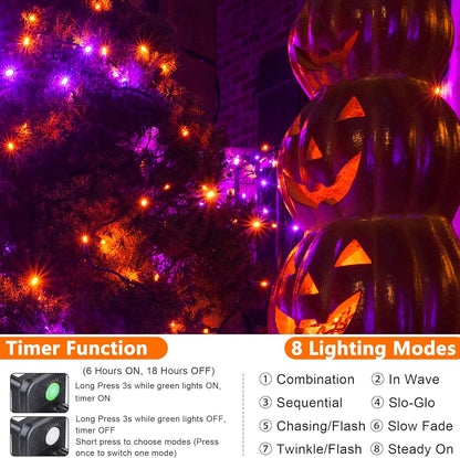 8 selectable lighting modes controlled via adapter button