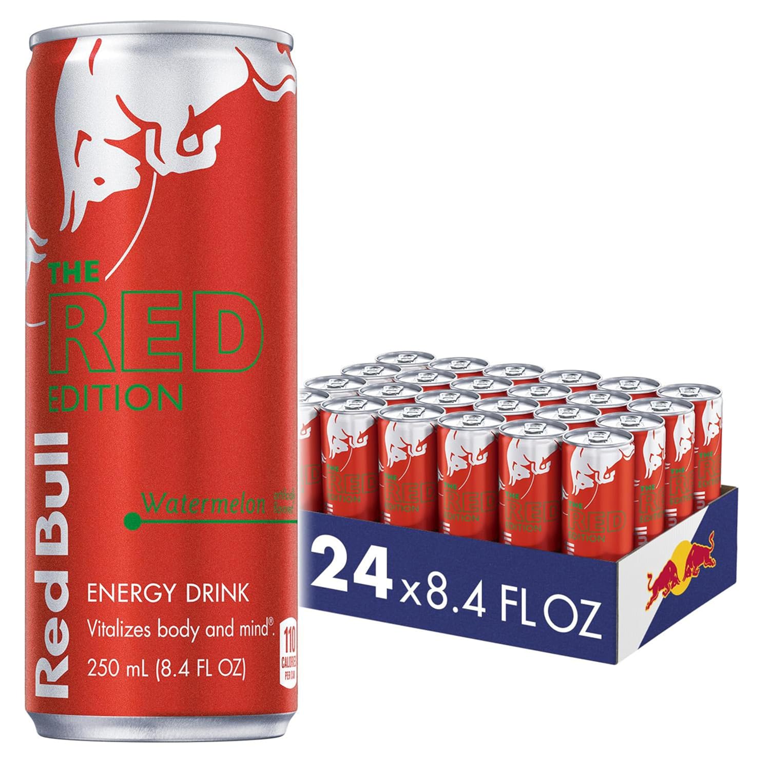 80 mg caffeine per 8.4 fl oz can, comparable to home-brewed coffee