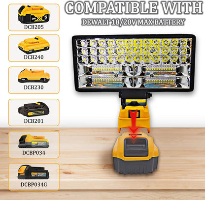 84 led beads producing 5400 lumens at 90w with 120-degree wide beam flood pattern